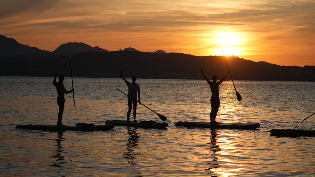sup at sunset, sardegna